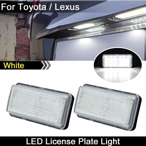 1 Pair For Toyota Land Cruiser Prado J120 J100 J200 Reiz Mark X For Lexus LX470 GX470 LX570 LED Number License Plate Light