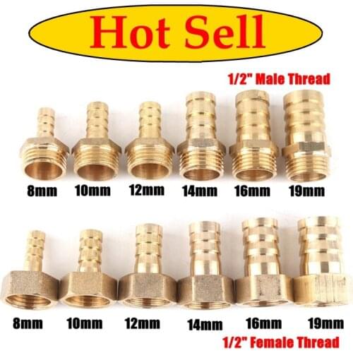 1pc 1/2” Thread Connector Pagoda Irrigation Water Hose Connector Steel Hose Tail Fitting Water Gas Oil Pipe Adapter