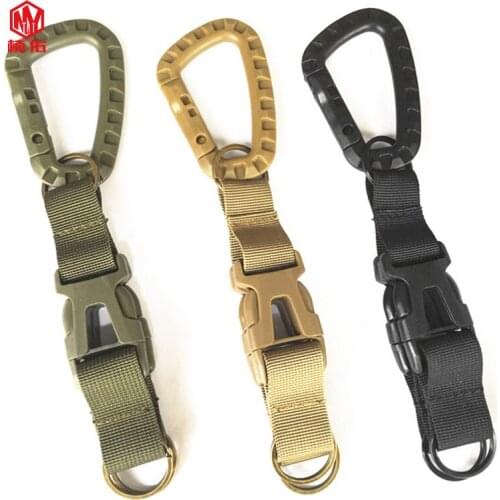 1PC Tactical Molle Webbing Buckle Hook D-Ring Nylon Carabiner Backpack Hanging Buckle Quick Hook Keychain Outdoor Accessories