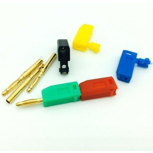 100 pcs colors 2MM Banana Plug Small Lantern Plug , Panel Jack Adaptor Connector Pure Copper High Voltage Power Supply Terminal