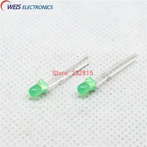 100PCS F3 3MM YELLOW-GREEN LED LAMP DIP-2 (Short Legs) BEADS Light Emitting Diode