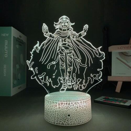 3D Lamp Anime Lamp Danganronpa Chiaki Nanami 3D Led Anime Lamp Illusion Lighting Color Changing Night Lights Sensor Light