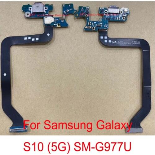 5 PCS USB Charger Charging Dock Board Port Connector Flex Cable For Samsung Galaxy S10 (5G) SM-G977U Charge Board Flex Cable