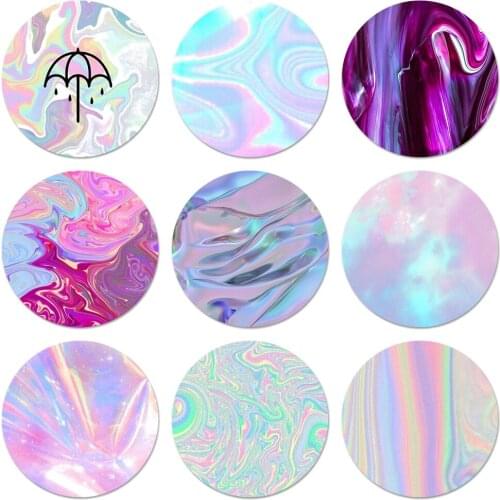 58mm Pastel Metallic Tumblr Cute Pretty Icons Pins Badge Decoration Brooches Metal Badges For Backpack Decoration