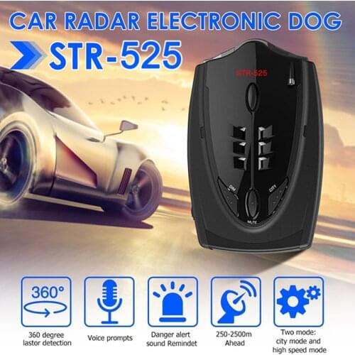 Auto STR-525 Radar Detector English Russian Thai Voice Speed Alert Warning high quality