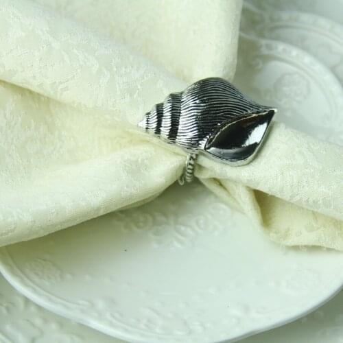 Free Shipping Sea Snail Napkin Ring Wedding Decoration ,Cheap12 Pcs