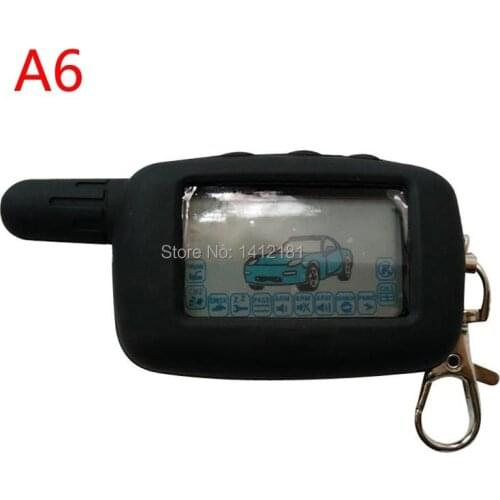 A6 LCD Remote Control KeyChain + Silicone Case for Russian Two way Car Alarm Twage Starline A6 Key Jaguar EZ-Alpha KGB FX-3 FX3