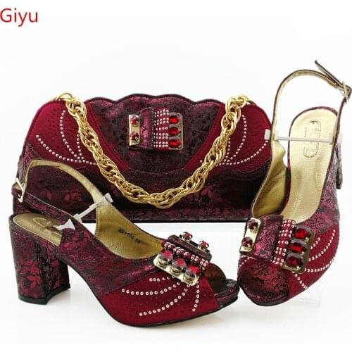 Doershow New Arrival African Wedding Shoes and Bag Set sky blue Italian Shoes with Matching Bags Nigerian Women party!!SGO1-37