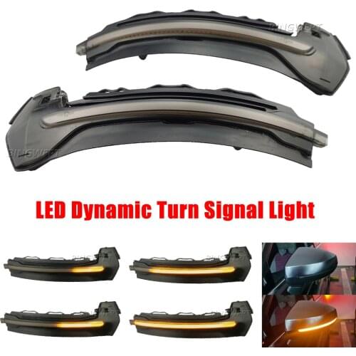 Smoky black Rolling flash for Audi A3 8V S3 RS3 2013 - 2020 Bright LED Turn Signal Dynamic Side Mirror light blinker Indicator