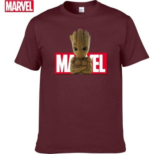Marvel Guardians of the Galaxy Groot Short sleeve tee Mens T-shirts with short sleeves 2021 Summer graphic t shirts Top #48