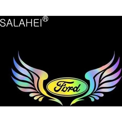 Car Body Creative Laser Stickers Accessory For Ford Focus Logo 2 3 4 MK2 MK3 Fiesta Mondeo Escape Kuga EcoSport Edge Kuga Fusion