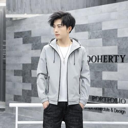 New Jacket New Korean Fashion Autumn MenS Casual Loose Clothes Student Spring And Autumn Hooded Work Clothes Boy