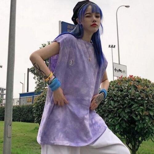 Fashion Korean Vest Loose-Fit Harajuku BF Style Street Summer Cool Outer Wear Womens Hong Kong Style New Style