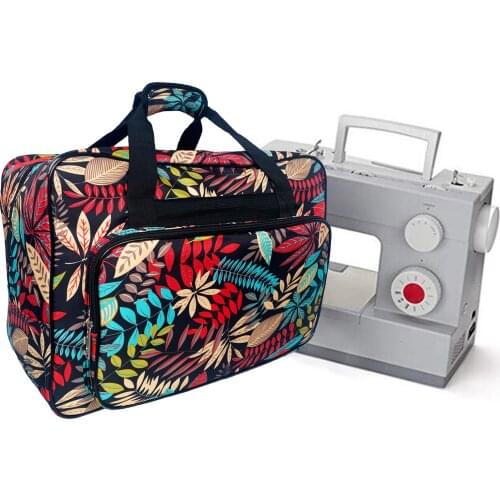Nylon Sewing Machine Carry Bag 46x23x32cm Lightweight Large Capacity Handbag Travel Tote Tools Pouch Pockets Carrier Pack