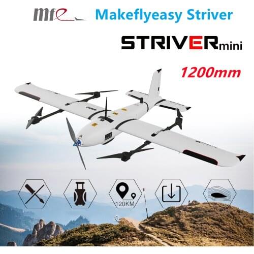 2021 New Makeflyeasy Striver 1200mm VTOL 4+1 Version Aerial Survey Carrier Fix-wing UAV Aircraft Mapping VTOL