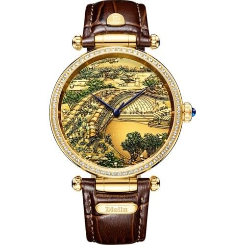 Jade Watch Natural Real 100% jade famous painting creative Women Watches Automatic Mechanical Personality Strange Business Watch
