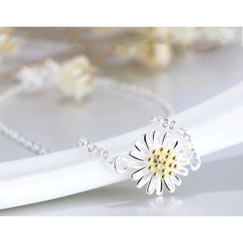 925 Silver Anklets with Flower Shape Women Party Jewelry Trendy 925 silver anklets for women