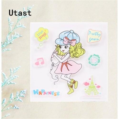 Sing Song Girl Star Clear Silicone Stamps /Transparent Rubber Stamp for DIY Scrapbooking /Photo Album Decorative Craft Making
