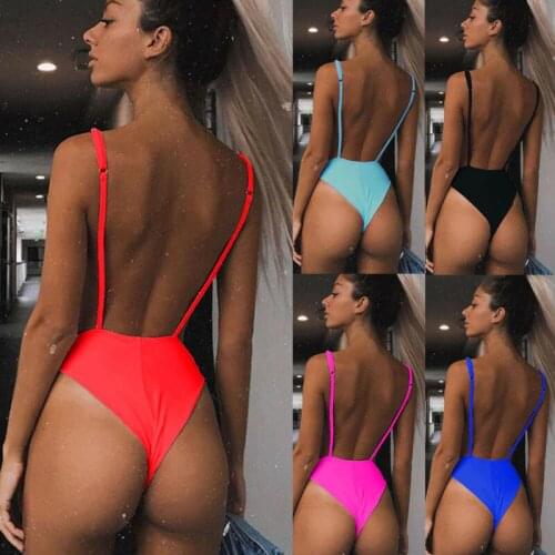2020 Striped Swimwear One Piece Swimsuit Women Backless Monokini Swimsuit Sport Bodysuit Beach Bathing Suit Swim Biquini