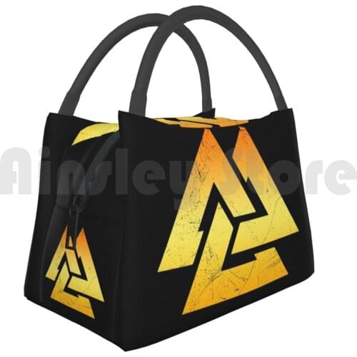 Portable Insulation Bag Nordic Symbol Valknut Viking Gift Idea Viking Valknut Odin Norse Runes Nordic