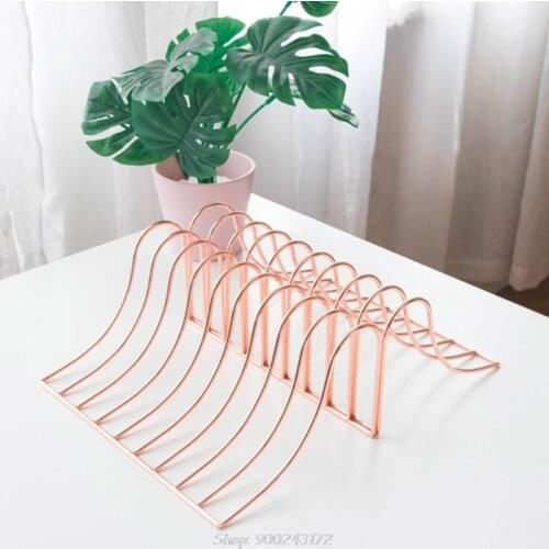 10 Grid File Storage Shelf Book Stand Bookend Nordic Wrought Iron Organizer Holder Home Office S09 20 Dropship