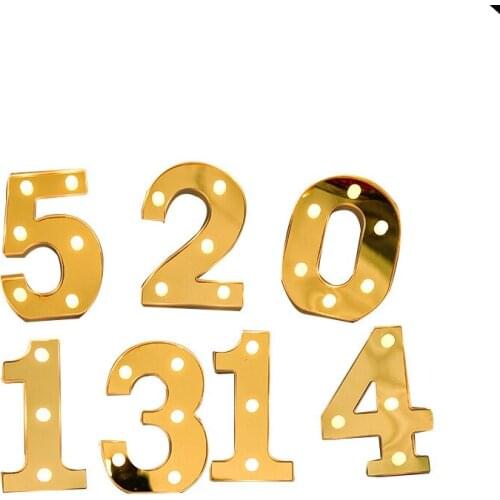 "520 1314" Gold Letter Modeling Light LED Decorative Light Proposal Festival Birthday Party Confession Layout Lighting