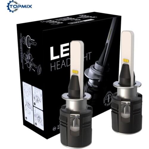 2PCS Mini Size H3 Led Bulb 48W 7200LM Car headlight H4 Hi/Lo Beam H1 LED H7 H9/H8 6000K CSP Led 24V 12V H11 Fog Lights