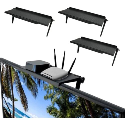Top Storage Shelf Practical Home Storage Computer Monitor TV Screen Rack Office Multi-functional Shelf Organizer