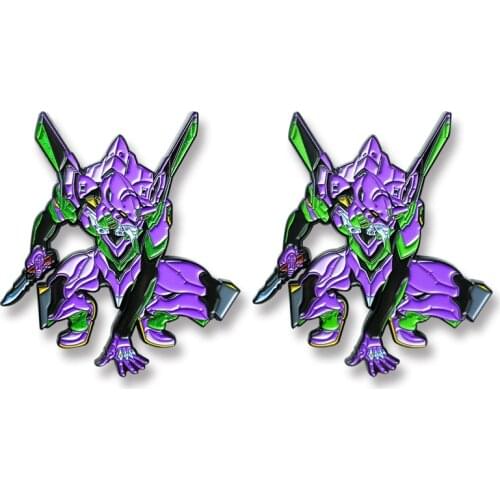Japan Anime EVA Cosplay Metal Night Lights Ornament Bedge Bags Limit Costume EVA-01 Badge Button Brooch Pin Souvenir Props Gifts