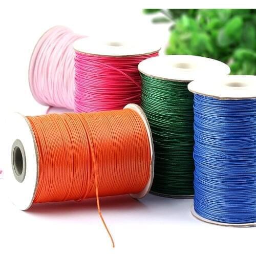 1mm 10 yards Waxed Rope Diy Handmade Braided Cards For Jewelry Decorative Making Wax Polyester Thread