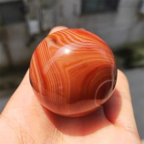 1pcs Natural Sardonyx Agate Crystal ball Carnelian Quartz sphere Orb Gem Stone Healing 30-45mm