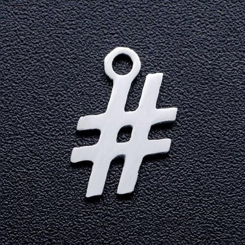 10pcs/lot # Symbol DIY Jewelry Charms Wholesale 100% Stainless Steel Charm for Bracelet Making Factory Direct