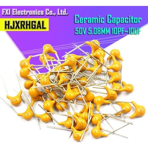 1000PCS 50V capacitor 10pf ~ 10uf 22PF 47NF 220NF 1NF 4.7NF 1UF 100NF 330NF 0.1UF 102 104 105 103 monolithic ceramic capacitor