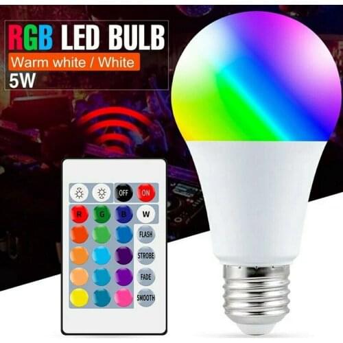 3 PACK 16 Color Changing Magic Light E27 RGB LED Lamp Bulb Wireless 5W Bulb
