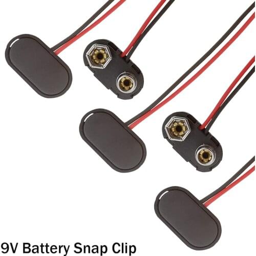 5PCS Lead Wires holder Line 9V Battery Snap Connector Line length 15CM