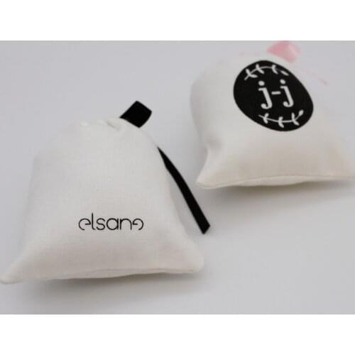 500pcs high quality canvas drawstring jewerly bag pouch size 7*9cm with logo print for accessories earings storage and packaging