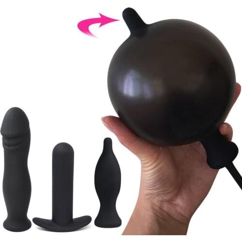 Dildo Pump Anal Dilator Expandable No Vibrator，Super Large Inflatable Huge Big Anal Plug Butt Plug Anal Balls Sex Toys