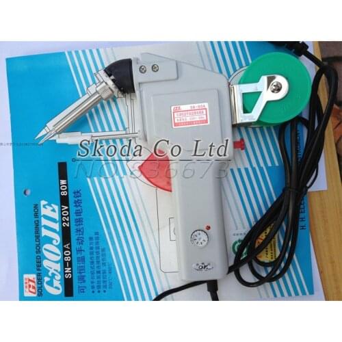 Free Shipping Adjustable Temperature Auto Send Tin Electric Heating Weld Gun 80W 200~450 Degree Soldering Iron Gun