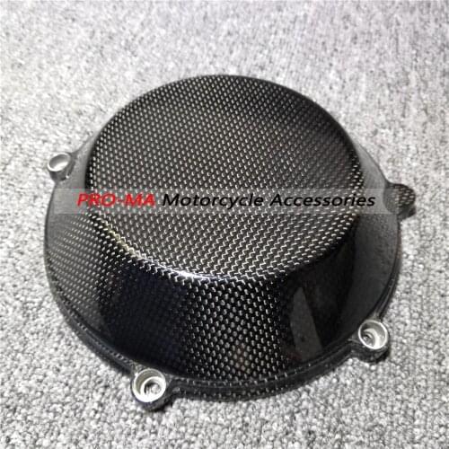 Motorcycle Engine cover/Dry Clutch cover in carbon fiber For Ducati 848 1098 1198 749 999 Monster Plain glossy weave