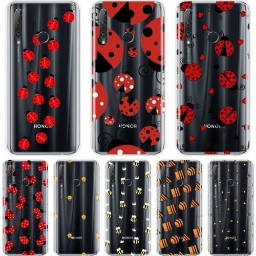 Phone Case For Huawei Honor V20 8S 8A Pro Soft TPU Bee Ladybug Back Cover For Huawei Honor 20 Lite Pro 10i 20i Case Silicone