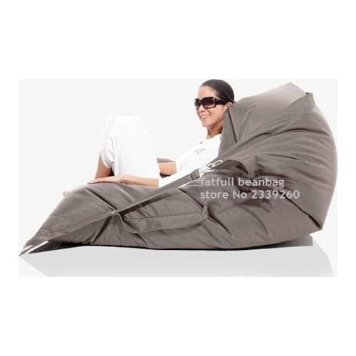 Cover only No Filler- Dark grey color outdoor furniture bean bag chair, Buggle up beanbag sofa seat - Kpecno chair