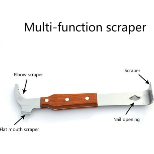 1 PCS Beekeeping Stainless Steel J Shape J-type Tool Curved Tail Bee Hive Hook Scraper Beekeeping Tools Scraper Beekeeping Tool