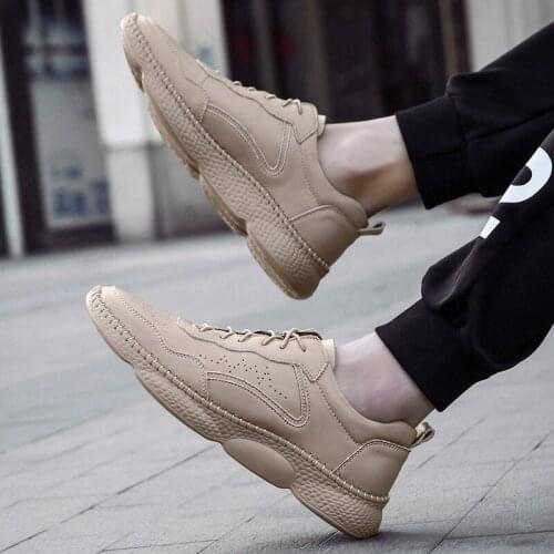 Sneaker zapatillas sneakers black sale leather sports 2020 Casual leisure mens casual hombre men breathable Mens sport fashion