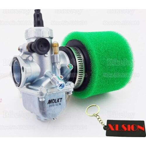 Molkt 26mm Carburetor Carb + 45mm Air Filter Green for 125cc 140cc 150cc 160cc Lifan YX Zongshen DHZ SSR Pit Dirt Bike ATV Quad