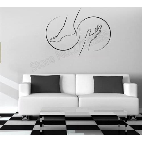 YOYOYU Wall Decal Foot Massage Spa Salon Relax Therapy Beauty Wall Stickers Removable Window Inteiror Art Mural Unique GiftZW323
