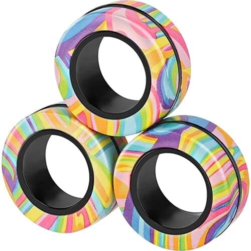 New Funny Fidget Toys Magnetic Spinner Magnet Bracelet Ring Unzip Ring Props Tools Anti Stress Hand Relief Decompression Toy