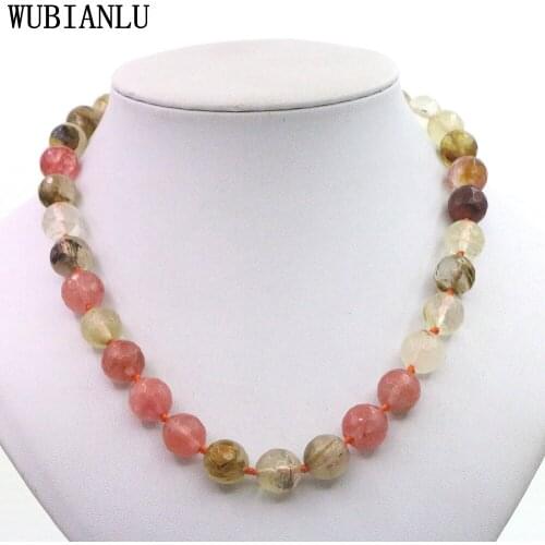 New Fashion 6-12mm Faceted Tourmaline Bead Necklace Women In Choker Jades Jewelry Cute Girl Gift Party Costumes Collocation T255