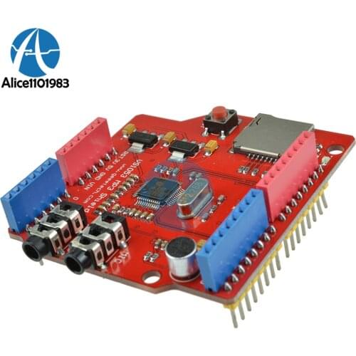 NEW VS1053B MP3 Music Shield Board Module with TF Card Slot For Arduino UNO R3 OGG Microphone Line-in AMS1117 DC 5V TF Card Slot