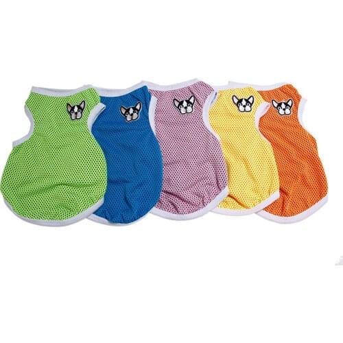 Dog Clothes for Small Dogs Pet Puppy Dog Sports Vest Breathable Mesh Summer Hollow Dog Vest Pet Clothes