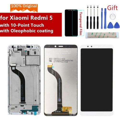 Original for Xiaomi Redmi 5 LCD Display Touch Screen Digitizer Assembly with Frame for Xiaomi Redmi 5 replacement repair Parts